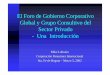 El Foro de Gobierno Corporativo Global y Grupo Consultivo del 