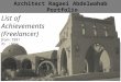 List of achievments as a freelancer consulting architect since 1990