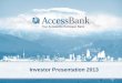 AccessBank Investor presentation 2013-Q3