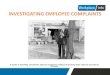 Investigating Employee Complaints (from WorkplaceInfo)
