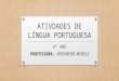 Atividades de Língua Portuguesa com os alunos do 4º ano