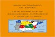 Mapa autonómico de España. Lista alfabética de comunidades 