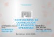 COEFICIENTES DE CORRELACION  DE PEARSON Y SPEARMAN