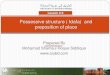 Possessive structure and prepositions of places in Arabic