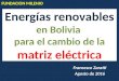 Energías renovables en Bolivia, Francesco Zaratti