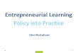 Entrepreneurial Learning in Macedonia -  Policy and Practice