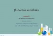 Medicinal chemistry-beta lactam antibiotics