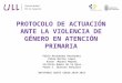 Protocolo de actuación ante la violencia de género