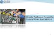 Technical report for toyota water tank 2