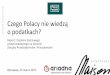 Badanie: Czego Polacy nie wiedzą o podatkach?