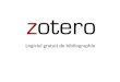 Introduction au logiciel de gestion bibliographique Zotero