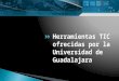 Herramientas TIC en la Universidad de Guadalajara