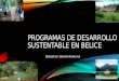 Programas de desarrollo sustentable en belice