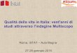 M. Fattore, F. Maggino - Qualità della vita in Italia: vent'anni di studi attraverso l'indagine Multiscopo