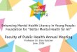 Enhancing Mental Health Literacy in Young People
