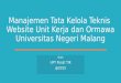 Manajemen Tata Kelola Teknis Website Unit Kerja dan Ormawa Universitas Negeri Malang