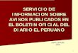 Servicio de informacion boletin oficial el peruano less xls