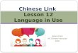 Chinese Link Lesson 12 language in use