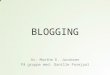 Blogging presentasjon. Marthe