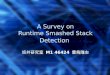 A Survey on Runtime Smashed Stack Detection 坂井研究室 M1 46424 豊島隆志