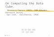00-04-271 On Computing the Data Cube. Research Report 10026, IBM Almaden Research Center, San Jose, California, 1996. 병렬 분산 컴퓨팅 연구실 석사 1 학기 송지숙