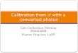 Calo Calibration Meeting 29/04/2009 Plamen Hopchev, LAPP Calibration from  0 with a converted photon