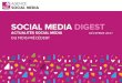 Social Media Digest décembre 2017. Retour sur l'actualité des réseaux sociaux du mois précédent