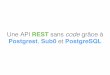 [BreizhCamp, format 15min] Une api rest et GraphQL sans code grâce à PostgREST, sub0 et PostgreSQL