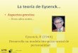 La teoría de Eysenck - Psicología · PDF fileTeoría biofactorial de Eysenck • Estructura jerárquica de la personalidad: – Respuestas específicas: • Cdtas. que sólo se observan