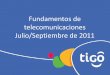 Fundamentos de telecomunicaciones Julio/Septiembre · PDF fileFundamentos de telecomunicaciones Julio/Septiembre de 2011 . Sesión 7 Enlaces de datos (II) – ... PDH Last Mile Metro