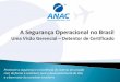 Promover a segurança e a excelência do sistema de aviação ... · PDF file3 PARTE 1 Segurança operacional da aviação civil e a regulação da ANAC PARTE 2 SGSO do Detentor de