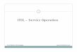 ITIL – Service Operation - Front Metrics Technologies · PDF fileIntroduction 2 •Name • Professional Experience • Expectations from this course • Exposure to ITIL ? 2 Front