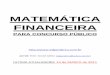 MATEMÁTICA FINANCEIRA - facige.com.brfacige.com.br/biblioteca/wp-content/uploads/2013/05/Mat-Financeira.pdf · Possui as certificações da Anbid CPA‐10 e CPA‐20 e também a
