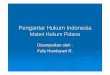 Pengantar Hukum Indonesia Materi Hukum Pidana - …file.upi.edu/Direktori/FPIPS/JUR._PEND._KEWARGANEGARAAN/Drs._H... · Ius Poenalle Ius Po ena lle ini merupakan hukum pidana dalam