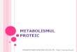 METABOLISMUL PROTEIC - hostco.do.amhostco.do.am/METABOLISMUL_PROTEIC.pdf · intoxicatia cu paracetamol. PROTEINE= compusi organici macromoleculari alcatuiti din aminoacizi, uniti