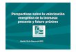 Perspectivas sobre la ... - UNIÓN POR LA · PDF filePerspectivas sobre la valorización energética de la biomasa: presente y futuro próximo • La Federación Española de Asociaciones