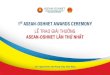 LỄ TRAO GIẢI THƯỞNG ASEAN-OSHNET LẦN THỨ NHẤTasean.org/storage/2012/05/The-1st-ASEAN-OSHNET-Awards-Ceremony… · ột trong những lĩnh vực ưu tiên trong Kế
