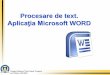 Procesare de text. - Prima Pagină | Marius · PDF file• Folosirea opţiunilor de bază pentru tipărire - fereastra Imprimare ... unei scrisori oficiale, întocmirea unui referat