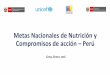 Metas Nacionales de Nutrición y Compromisos de acción Perúscalingupnutrition.org/wp-content/uploads/2015/12/Peru... · Situación de la Desnutrición en el Perú. 2014 ... Puno