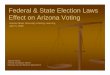 Federal  State Election Laws Effect on Arizona   Lifelong...Federal  State Election Laws Effect on Arizona Voting ... Places of chusing SenatorsPlaces of chusing Senators. 