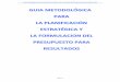 GUIA METODOLÓGICA PARA LA PLANIFICACIÓN gica-planificacion-y-ppto.pdf · PDF fileLa gestión para resultados facilita a los organismos públicos la dirección efectiva e integrada
