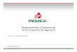 Pemex Requerimientos y Experiencias en Proyectos R3 · PDF filede detalle Procura Incremento en la Utilidad. Experiencias en los Proyectos Como lo explicó el cliente Como lo entendió