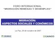 FORO INTERNACIONAL “MIGRACIÓN REMESAS Y DESEMPLEO”siteresources.worldbank.org/BOLIVIA/Resources/presentacioncainco.pdf · Más bolivianos emigran Bolivia: Flujo Estimado de Emigrantes