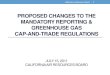 PROPOSED CHANGES TO THE MANDATORY · PDF fileproposed changes to the mandatory reporting & greenhouse gas cap-and-trade regulations july 15, 2011 california air resources board california