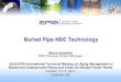 Buried Pipe NDE Technology - International Atomic Energy ... · PDF fileBuried Pipe NDE Technology ... Ultrasonic Principals Energy generated by transducer into the material ... thickness
