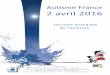 Autisme France 2 avril · PDF fileAutisme France Association Reconnue d’Utilité Publique – Siège : Paris Bureaux : 1175 Avenue de la République - 06550 La Roquette-sur-Siagne