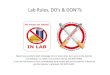 Lab Rules, DO’s & DON’Ts - جامعة المجمعة | Majmaah … Measures & Guidelines Lab Safety Guidelines Always disconnect a plug by pulling on the connector body not the