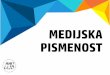 MEDIJSKA PISMENOST - Novosadska novinarska škola Štampani mediji Štampani medij ili novine su medij koji objavljuje razne vesti iz društvenog, političkog, kulturnog i sportskog