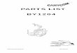 PARTS LIST BY1204 - 運搬車の筑水キャニコ … NO. 3672 9810 001 2017/January PARTS LIST BY1204 目次 Table of Contents BY1204 Contents-1 2017/January 3672 005A エンジン