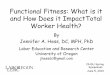 Functional Fitness: What is it and How Does it ImpactTotal ... · PDF fileFunctional Fitness: What is it and How Does it ImpactTotal Worker Health? By Jennifer A. Hess, DC, MPH, 